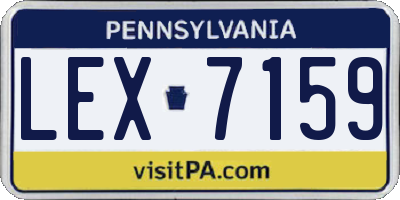 PA license plate LEX7159