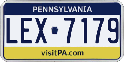 PA license plate LEX7179
