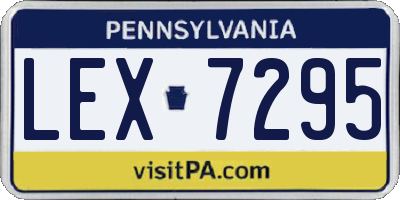 PA license plate LEX7295