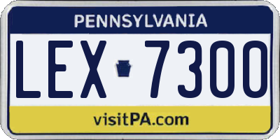 PA license plate LEX7300