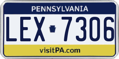 PA license plate LEX7306