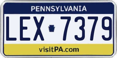 PA license plate LEX7379