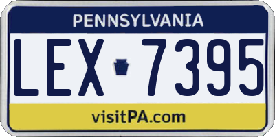 PA license plate LEX7395