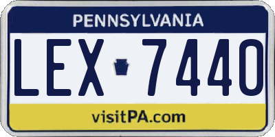 PA license plate LEX7440
