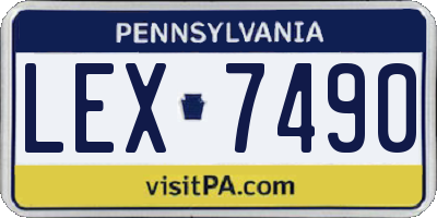 PA license plate LEX7490