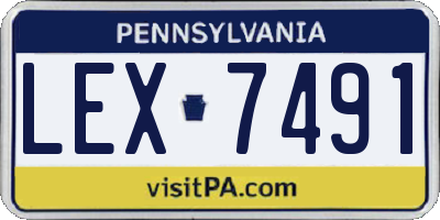 PA license plate LEX7491