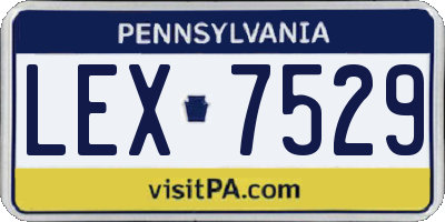 PA license plate LEX7529
