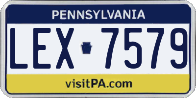 PA license plate LEX7579