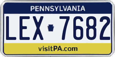 PA license plate LEX7682