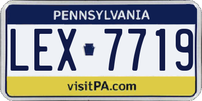PA license plate LEX7719