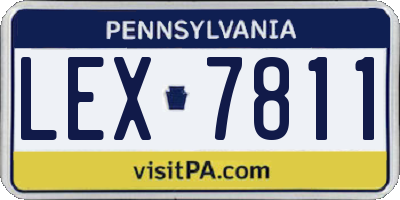 PA license plate LEX7811