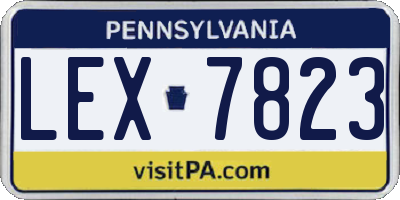 PA license plate LEX7823