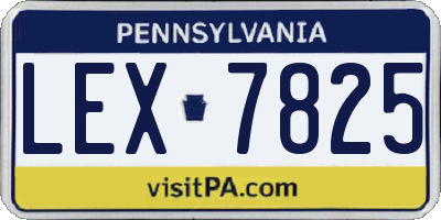 PA license plate LEX7825