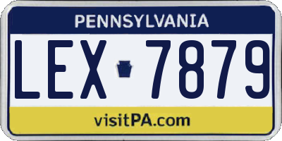 PA license plate LEX7879