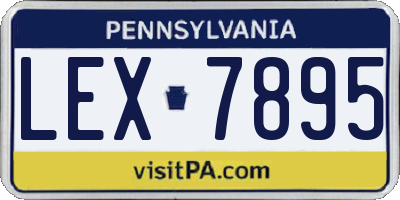PA license plate LEX7895