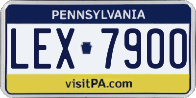 PA license plate LEX7900