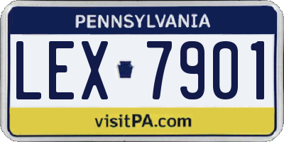 PA license plate LEX7901