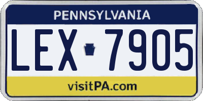 PA license plate LEX7905