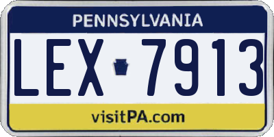 PA license plate LEX7913