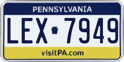 PA license plate LEX7949