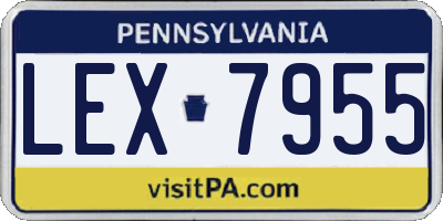 PA license plate LEX7955