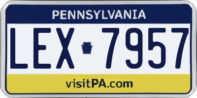 PA license plate LEX7957