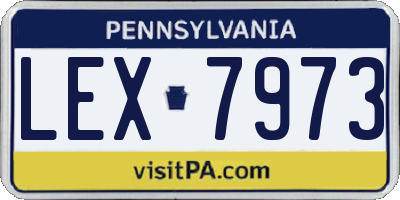 PA license plate LEX7973