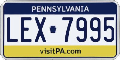 PA license plate LEX7995
