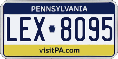 PA license plate LEX8095