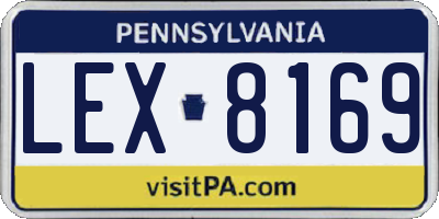 PA license plate LEX8169