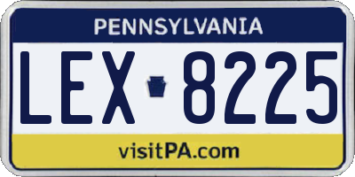 PA license plate LEX8225