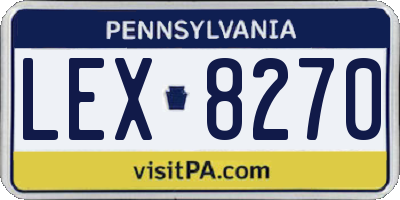 PA license plate LEX8270