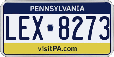 PA license plate LEX8273