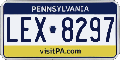 PA license plate LEX8297