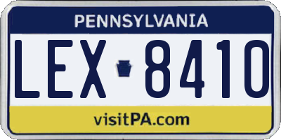 PA license plate LEX8410