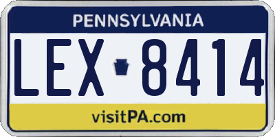PA license plate LEX8414