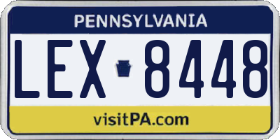 PA license plate LEX8448