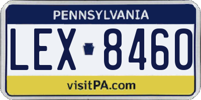 PA license plate LEX8460