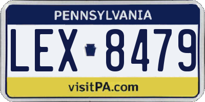 PA license plate LEX8479
