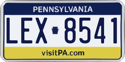 PA license plate LEX8541