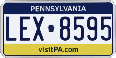 PA license plate LEX8595