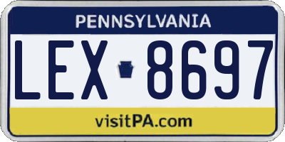 PA license plate LEX8697