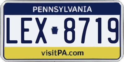 PA license plate LEX8719