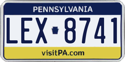PA license plate LEX8741