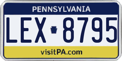 PA license plate LEX8795