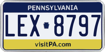 PA license plate LEX8797