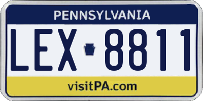 PA license plate LEX8811