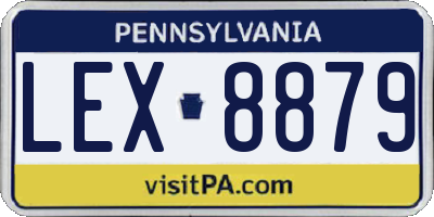 PA license plate LEX8879