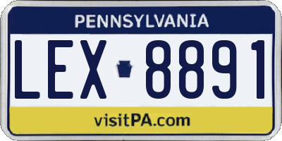 PA license plate LEX8891