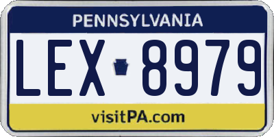 PA license plate LEX8979